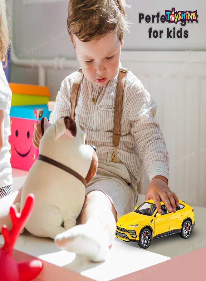 Toyshine 1:24 Scale Die Cast Lambo Vehicle Toy Car with Music and Lights Along with Pull Back Function,Opening Doors and Back Feature for Kids Boy Girl 3+, Yellow - Image 5